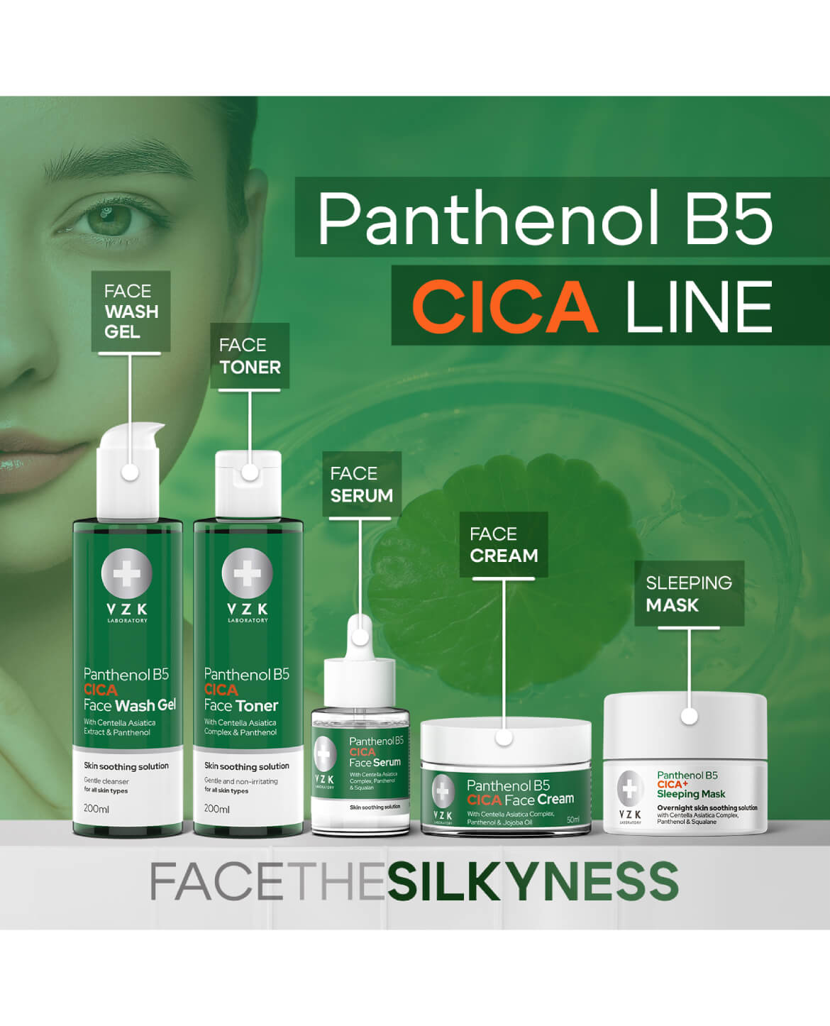 VZK Panthenol B5 Cica product line
